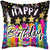 Convergram Happy Birthday Candles & Stars 18″ Balloon