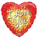 I Love You Gold Hearts 18″ Balloon