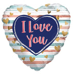 Convergram I Love You Trendy Colors 18″ Balloon