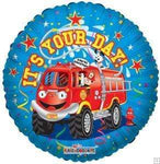 Convergram It's Your Day Firetruck Birthday 18″ Balloon