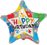 Convergram Mylar & Foil 18″ Birthday Silver Star