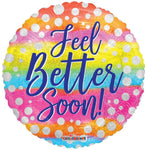 Convergram Mylar & Foil 18″ Feel Better Soon Dots Holographic