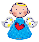 Convergram Mylar & Foil Baby Angel  28″ Balloons (5 count)