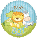 Convergram Mylar & Foil Baby Boy Jungle Animals 18″ Balloon