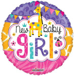 Convergram Mylar & Foil Baby Girl Jungle 18″ Gellibean Balloon