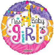 Convergram Mylar & Foil Baby Girl Jungle 18″ Gellibean Balloon