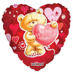 Convergram Mylar & Foil Be My Valentine Bear 18″ Balloon