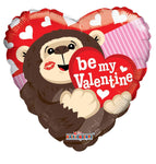 Convergram Mylar & Foil Be My Valentine Gorilla 18″ Balloon