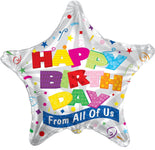 Convergram Mylar & Foil Big Letters Birthday 18″ Balloon