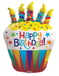 Convergram Mylar & Foil Birthday Cupcake Shape 36″ Balloon