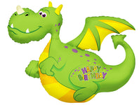 Convergram Mylar & Foil Birthday Dragon 36″ Balloon