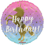 Convergram Mylar & Foil Birthday Unicorn Silhouette 18″ Balloon