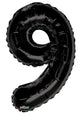 Black Number 9 Balloon 34″