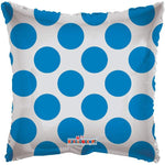 Convergram Mylar & Foil Blue Circles Polka Dot Clear View 18″ Balloon