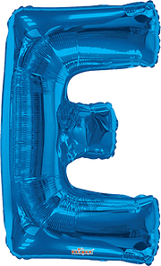 Convergram Mylar & Foil Blue Letter E 34″ Balloon