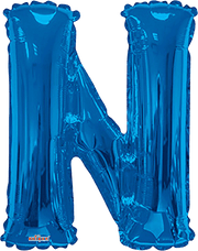 Convergram Mylar & Foil Blue Letter N 34″ Balloon