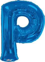 Convergram Mylar & Foil Blue Letter P 34″ Balloon