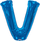 Blue Letter V 34″ Balloon