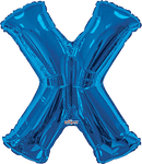 Convergram Mylar & Foil Blue Letter X 34″ Balloon