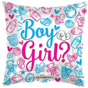 Convergram Mylar & Foil Boy or Girl? 18″ Square Foil Balloon