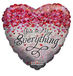 Convergram Mylar & Foil Confetti Hearts You're My Everything 18″ Holographic Balloon