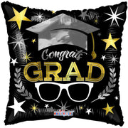 Convergram Mylar & Foil Congrats Grad Glasses 18″ Balloon