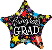 Convergram Mylar & Foil Congrats Grad Star Gellibean 18″ Balloon