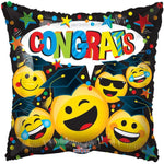 Convergram Mylar & Foil Congrats Graduation Emoji Smilies 18″ Balloon