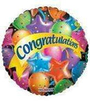 Convergram Mylar & Foil Congratulations Festive Balloons on Balloon 36″ Balloon