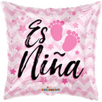 Convergram Mylar & Foil Es Niña Baby Prints 18″ Balloon
