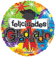 Convergram Mylar & Foil Felicidades Graduado 18″ Balloon