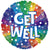 Convergram Mylar & Foil Get Well Rainbow Holographic 9″ Balloon