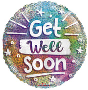 Convergram Mylar & Foil Get Well Soon Holographic 18″ Balloon