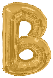 Convergram Mylar & Foil Gold Letter B 34″ Balloon
