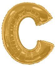 Convergram Mylar & Foil Gold Letter C 34″ Balloon