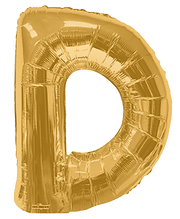 Convergram Mylar & Foil Gold Letter D 34″ Balloon