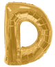 Gold Letter D 34″ Balloon