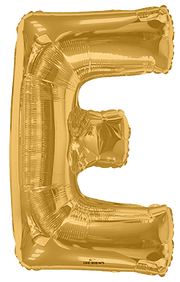 Convergram Mylar & Foil Gold Letter E 34″ Balloon