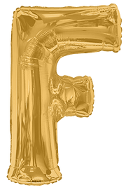 Convergram Mylar & Foil Gold Letter F 34″ Balloon