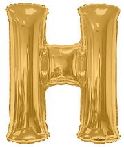 Convergram Mylar & Foil Gold Letter H 34″ Balloon