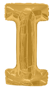 Gold Letter I 34″ Balloon