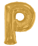 Convergram Mylar & Foil Gold Letter P 34″ Balloon