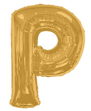 Convergram Mylar & Foil Gold Letter P 34″ Balloon