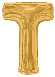 Convergram Mylar & Foil Gold Letter T 34″ Balloon