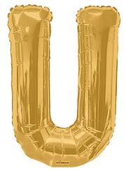Gold Letter U 34″ Balloon