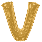 Convergram Mylar & Foil Gold Letter V 34″ Balloon