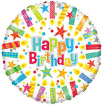 Convergram Mylar & Foil Happy Birthday Candles 18″ Balloon