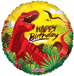 Convergram Mylar & Foil Happy Birthday Dinosaur 18″ Balloon