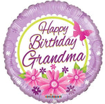 Convergram Mylar & Foil Happy Birthday Grandma 18″ Balloon