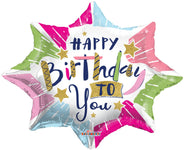 Convergram Mylar & Foil Happy Birthday to You 18″ Gellibean Balloon